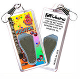 Houston FootWhere® Souvenir Zipper-Pull. 72 pieces/6 assorted styles.