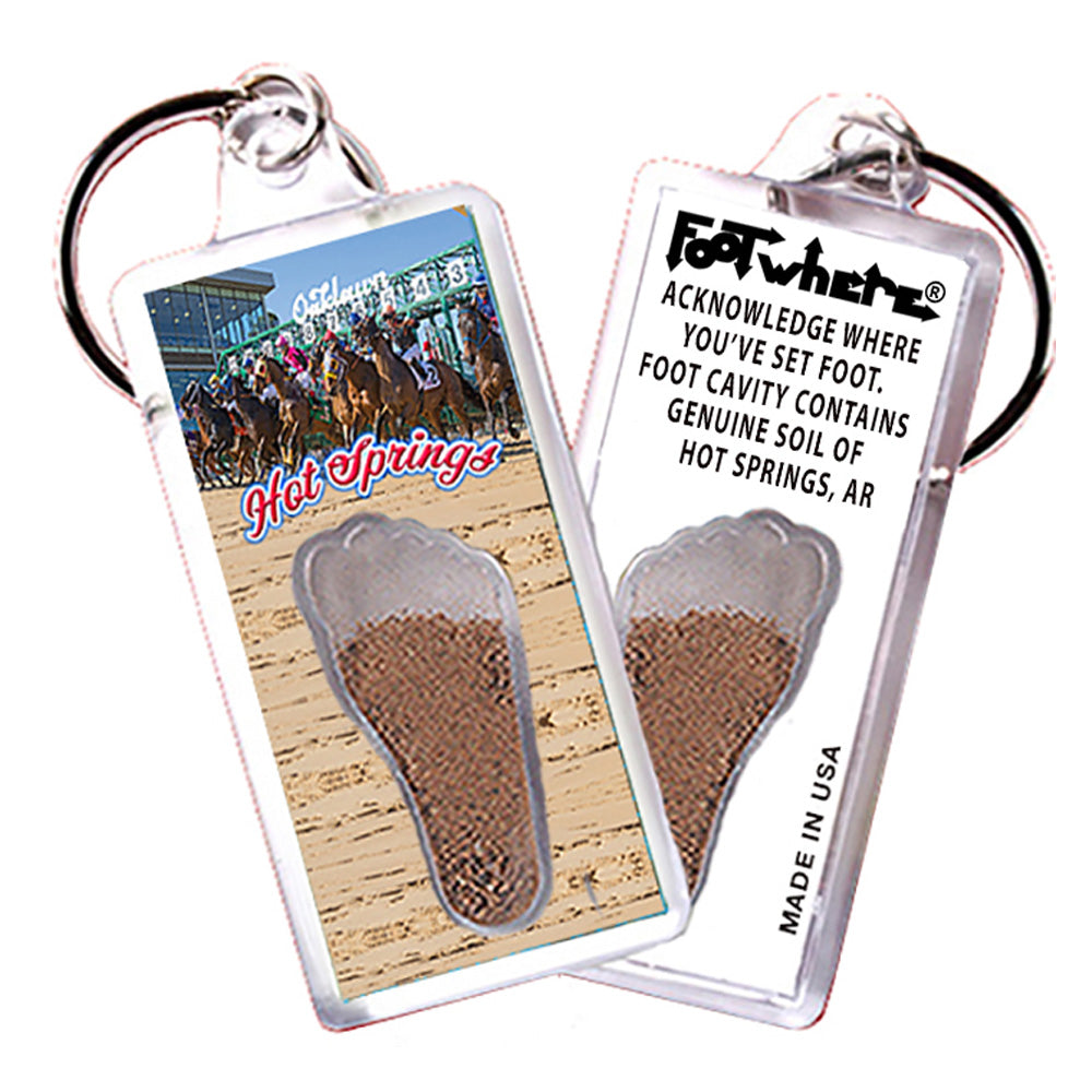 Hot Springs FootWhere® Souvenir Keychain. 72 pieces/6 assorted styles.