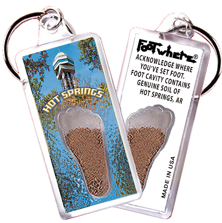 Hot Springs FootWhere® Souvenir Keychain. 72 pieces/6 assorted styles.