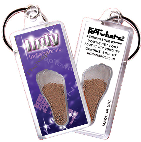 Indianapolis FootWhere® Souvenir Keychain. 72 pieces/6 assorted styles.