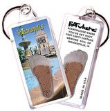 Indianapolis FootWhere® Souvenir Keychain. 72 pieces/6 assorted styles.