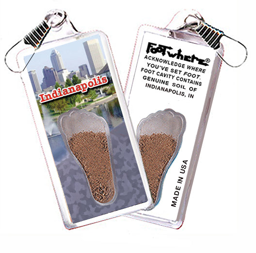 Indianapolis FootWhere® Souvenir Zipper-Pull. 72 pieces/6 assorted styles.