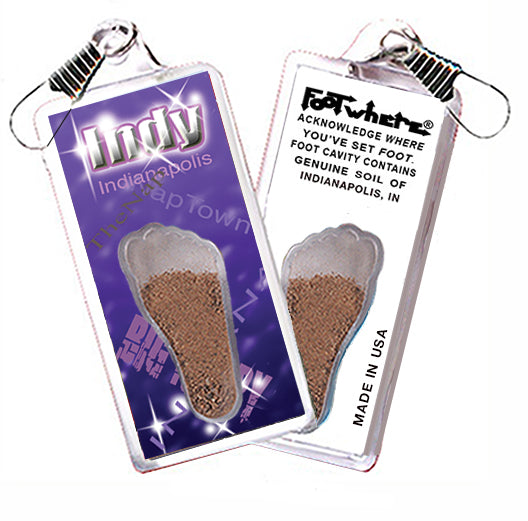 Indianapolis FootWhere® Souvenir Zipper-Pull. 72 pieces/6 assorted styles.