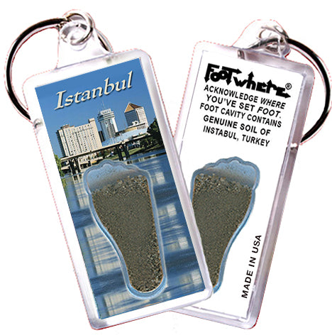 Istanbul FootWhere Souvenir Key Chain. Made in USA