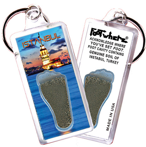Istanbul FootWhere Souvenir Key Chain. Made in USA