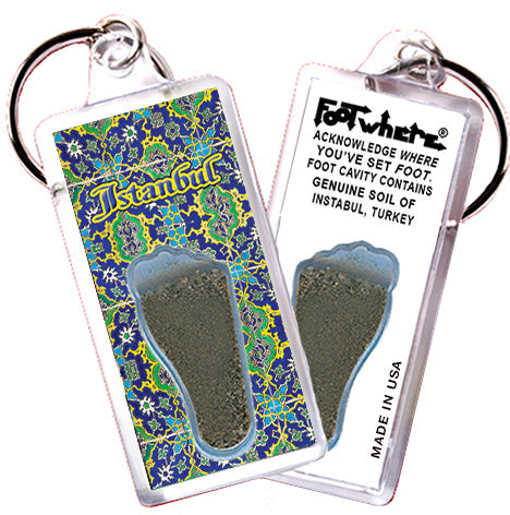 Istanbul FootWhere Souvenir Key Chain. Made in USA