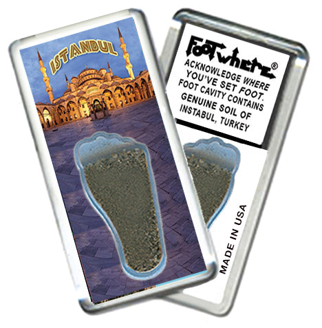 Istanbul FootWhere Souvenir Magnet. Made in USA