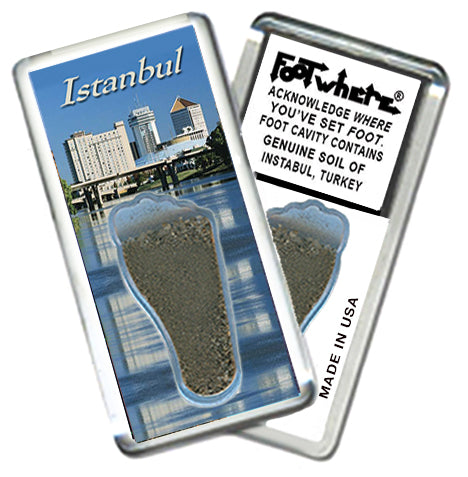 Istanbul FootWhere Souvenir Magnet. Made in USA
