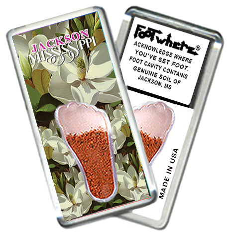Jackson FootWhere® Souvenir Magnet. 6 Piece Set. Made in USA