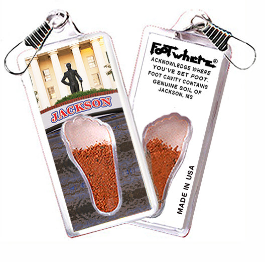 Jackson FootWhere Souvenir Zipper-Pulls. 6 Piece Set. Made in USA