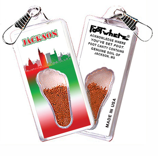 Jackson FootWhere Souvenir Zipper-Pulls. 6 Piece Set. Made in USA