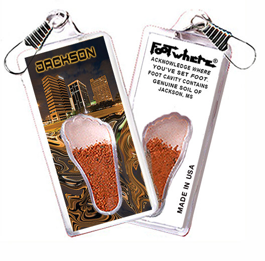 Jackson FootWhere Souvenir Zipper-Pulls. 6 Piece Set. Made in USA