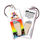 Jamaica FootWhere® Souvenir Keychain. 72 pieces/6 assorted styles.
