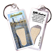 Jacksonville FootWhere® Souvenir Keychains. 6 Piece Set. Made in USA