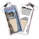 Jacksonville FootWhere® Souvenir Zipper-Pull. 72 pieces/6 assorted styles