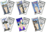 Jacksonville FootWhere® Souvenir Magnet. 72 pieces/6 assorted styles.