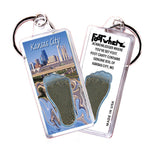 Load image into Gallery viewer, Kansas City FootWhere® Souvenir Keychains. 6 Piece Set. Made in USA