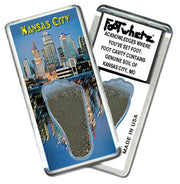 Kansas City FootWhere® Souvenir Magnets. 6 Piece Set. Made in USA
