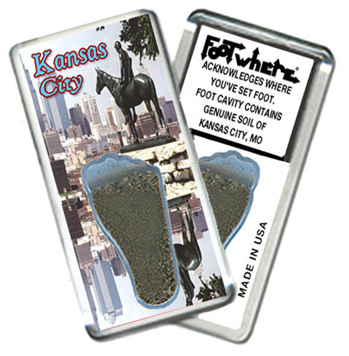 Kansas City FootWhere® Souvenir Magnet. 72 pieces/6 assorted styles
