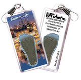 Kansas City FootWhere® Souvenir Zipper-Pull. 72 pieces/6 assorted styles