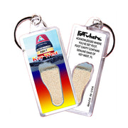 Key West FootWhere® Souvenir  Keychains. 6 Piece Set. Made in USA