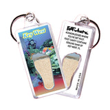Key West FootWhere® Souvenir  Keychains. 6 Piece Set. Made in USA
