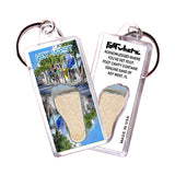Key West FootWhere® Souvenir  Keychains. 6 Piece Set. Made in USA