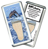 Key West FootWhere® Souvenir Fridge Magnets. 6 Piece Set. Made in USA