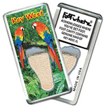 Key West FootWhere® Souvenir Fridge Magnets. 6 Piece Set. Made in USA