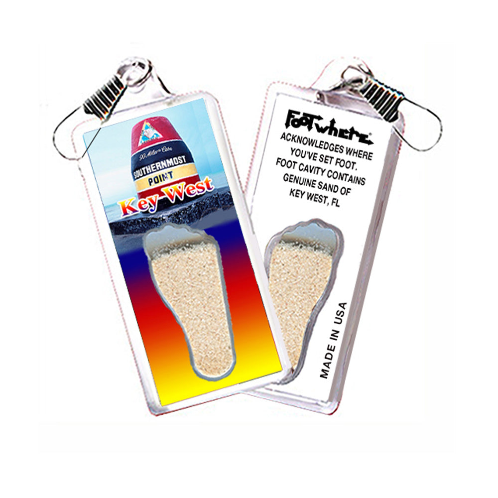 Key West FootWhere® Souvenir Zipper-Pull. 72 pieces/6 assorted styles.