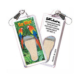Key West FootWhere® Souvenir Zipper-Pull. 6 Piece Set. Made in USA