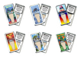 Key West FootWhere® Souvenir Fridge Magnets. 6 Piece Set. Made in USA