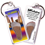 Load image into Gallery viewer, Los Angeles FootWhere® Souvenir  Keychains. 6 Piece Set. Made in USA
