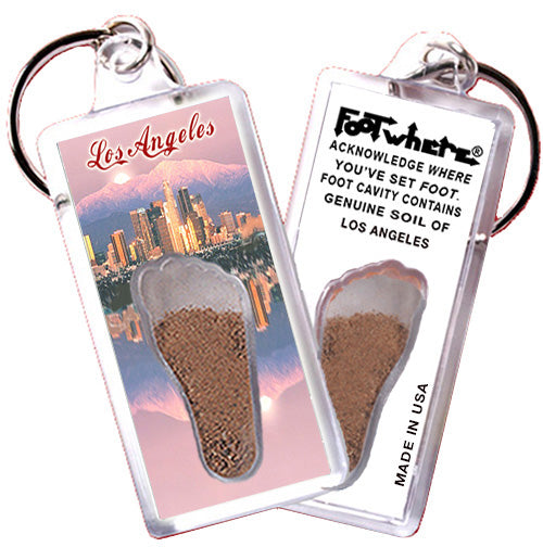 Los Angeles FootWhere® Souvenir Keychain. 72 pieces/6 assorted styles.