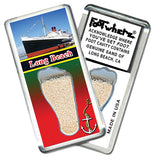 Long Beach FootWhere® Souvenir Magnet. 72 pieces/ 6 assorted styles.