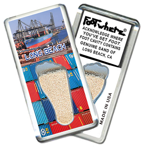 Long Beach FootWhere® Souvenir Magnet. 72 pieces/ 6 assorted styles.