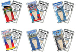 Load image into Gallery viewer, Long Beach FootWhere® Souvenir Magnets. 6 Piece Set. Made in USA
