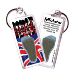 Load image into Gallery viewer, London, UK FootWhere® Souvenir Keychains. 6 assorted styles.