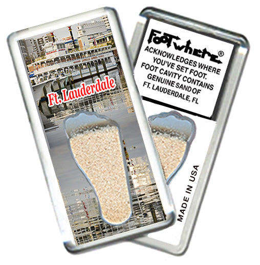 Fort Lauderdale FootWhere® Souvenir Magnet. 72 pieces/ 6 assorted styles.