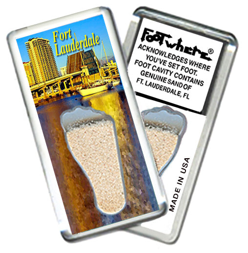 Fort Lauderdale FootWhere® Souvenir Magnet. 72 pieces/ 6 assorted styles.