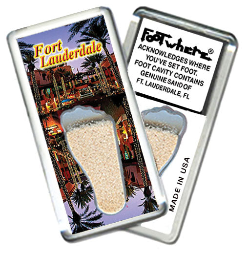 Fort Lauderdale FootWhere® Souvenir Magnet. 72 pieces/ 6 assorted styles.