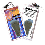 London, UK FootWhere Souvenir Zipper-Pulls. 6 assorted styles.