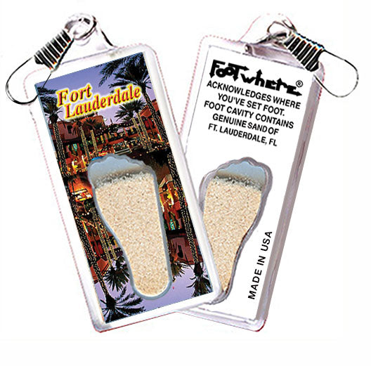 Fort Lauderdale FootWhere® Souvenir Zipper-Pull. 72 pieces/ 6 assorted styles.