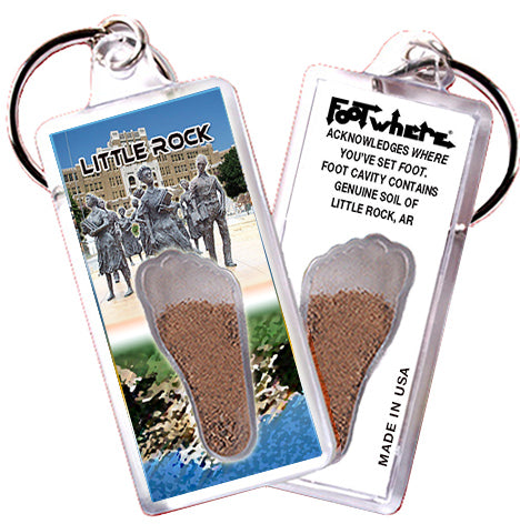 Little Rock FootWhere® Souvenir Keychain. 72 pieces/ 6 assorted styles.