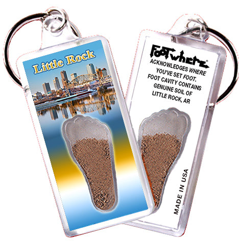 Little Rock FootWhere® Souvenir Keychain. 72 pieces/ 6 assorted styles.