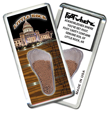 Little Rock FootWhere® Souvenir Magnet. 72 pieces/ 6 assorted styles.