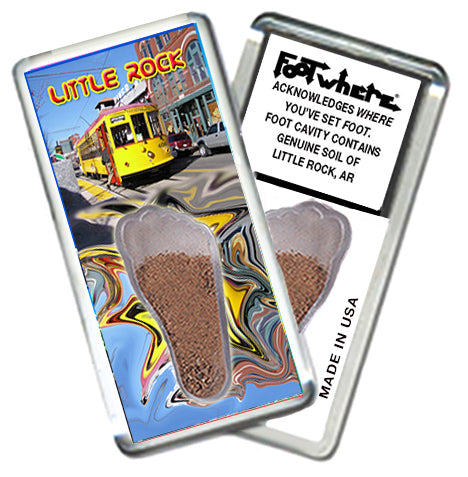 Little Rock FootWhere® Souvenir Magnet. 72 pieces/ 6 assorted styles.