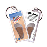 Las Vegas FootWhere® Souvenir Keychain. 72 pieces/6 assorted styles.