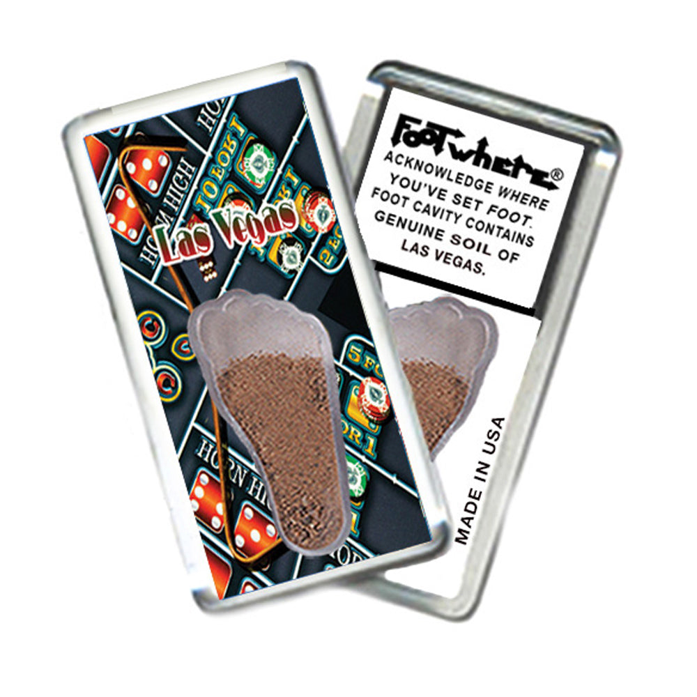 Las Vegas FootWhere® Souvenir Magnet. 72 pieces/6 assorted styles.