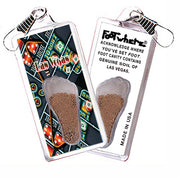 Las Vegas FootWhere Souvenir Zipper-Pulls. 6 Piece Set. Made in USA